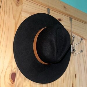 Black wide brim hat